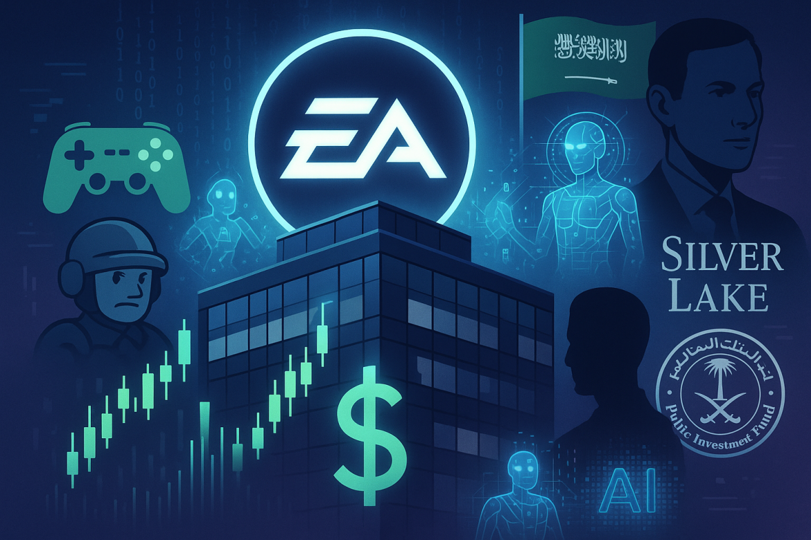 Electronic Arts (EA), one of the world’s largest video game publishers, is set to be taken private in a $55 billion deal led by a consortium that includes Saudi Arabia’s Public Investment Fund (PIF), private equity firm Silver Lake, and Affinity Partners, the investment firm founded by Jared Kushner. The deal ranks among the largest leveraged buyouts in history and reflects a major bet on artificial intelligence reshaping the gaming industry.One of the largest buyouts on recordThe agreement, announced Monday, gives the shareholders $210 for a share.  This represents a 25% premium to Thursday’s closing price in New York. Trading in EA was halted after shares climbed about 6% in premarket activity, following a 15% jump on Friday after reports of a potential deal emerged.At $55 billion, the transaction surpasses the $45 billion buyout of Texas utility TXU in 2007, making it the largest leveraged buyout to date and the biggest M&A deal of 2025. Financing will include $36 billion in equity, with PIF rolling over its existing 9.9% stake, alongside a $20 billion loan package led by JPMorgan Chase.Andrew Wilson, EA’s chief executive since 2013, will remain in place to lead the company as a private entity once the transaction closes, expected in early 2027.Betting on AI and gaming growthThe buyer consortium is making a substantial wager that artificial intelligence can transform the economics of video game production. AI is already being deployed across Silicon Valley to streamline tasks, and in gaming it can automate playtesting, generate assets such as backdrops, and even replace voice actors. Longer term, industry experts believe AI could enable more responsive characters and storylines tailored to individual players.Financial Times reported, citing sources who know the deal, that AI-driven cost savings are expected to boost EA’s profitability significantly, enabling the highly leveraged transaction to succeed despite the company’s historically modest net debt levels.EA, based in Redwood City, California, is known for franchises such as EA Sports FC, Madden NFL, and The Sims. The company has faced slowing growth in the $178 billion gaming sector, which boomed during pandemic lockdowns but has since cooled. Players are increasingly drawn to free-to-play titles that update continuously, rather than traditional $70–$80 releases. EA has also conducted rounds of layoffs while searching for new areas of growth.Strategic and political dimensionsKushner, who is the son-in-law of US President Donald Trump, founded Affinity Partners after leaving the White House in 2021, played a pivotal role in securing the deal. The FT report said his involvement is expected to help ease regulatory review by the Committee on Foreign Investment in the United States (CFIUS), given the participation of Saudi Arabia’s sovereign wealth fund.For PIF, the move represents its largest foray into interactive entertainment. The fund already holds stakes in Nintendo and Take-Two Interactive, and in 2023 its Savvy Games Group acquired Scopely for $4.9 billion. PIF has signaled its intention to deploy up to $70 billion annually across sectors, including technology and real estate.Going private will free EA from the quarterly earnings cycle and investor scrutiny, allowing greater strategic flexibility. Its sports franchises, including Madden NFL, continue to generate predictable revenues, while upcoming releases such as Battlefield 6, scheduled for October 10, are expected to further support growth.The post <a href="https://invezz.com/news/2025/09/29/ea-strikes-deal-to-go-private-how-much-will-shareholders-receive/">EA strikes deal to go private: how much will shareholders receive?</a> appeared first on <a href="https://invezz.com/">Invezz</a>
