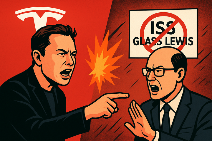 Elon Musk, the world’s richest person, used the closing minutes of <a href="https://invezz.com/news/2025/10/22/tesla-q3-profits-slump-29-despite-record-vehicle-sales/">Tesla Inc.’s quarterly earnings</a> call to launch a fiery defence of his proposed $1 trillion pay package, lashing out at proxy advisory firms that have urged shareholders to vote against the plan.In a characteristically unscripted moment on Wednesday, Musk interrupted his chief financial officer to denounce Institutional Shareholder Services (ISS) and Glass Lewis, describing them as “corporate terrorists” who “have no freaking clue.”“I just think that there needs to be enough voting control to give a strong influence,” Musk said, interrupting his CFO at the tail end of a 75-minute call. “But not so much that I can’t be fired if I go insane.”The remarks came ahead of Tesla’s annual general meeting on November 6 in Austin, where shareholders will decide whether Musk’s stake in Tesla should rise from 13% to nearly 29%, contingent on the company achieving ambitious milestones — including selling 12 million vehicles, producing one million humanoid robots, and deploying one million robotaxis during his leadership.It is being described as the largest pay package in corporate history. “I just don’t feel comfortable building a robot army here and then being ousted because of some asinine recommendations from ISS and Glass Lewis, who have no freaking clue,” Musk said, adding that the advisory services did not have shareholders’ interests in mind.Musk has previously hinted that he might even consider stepping away from Tesla if shareholders reject the proposed compensation plan.Proxy advisors urge rejection of Musk’s record-breaking packageBoth ISS and Glass Lewis have advised Tesla shareholders to reject the “mega performance equity award,” arguing that the sheer size of the proposed compensation and its structure could erode shareholder value.The “mega performance equity award” to Musk, designed to retain the CEO long-term, “has an astronomical grant value conditioned upon far-reaching performance targets that, if achieved, would create enormous value for shareholders,” ISS wrote on Friday.It added that while some shareholders may support the pay plan, “there are unmitigated concerns surrounding the special award’s magnitude and design.”Glass Lewis echoed the sentiment, calling the terms of the plan “a significant cause for concern.” It also highlighted the potential dilution of shareholder value should the company issue additional shares to fulfil the package.<a href="https://twitter.com/Tesla/status/1979268933707534805"></a><a href="https://twitter.com/Tesla/status/1979268933707534805">Tesla</a><a href="https://twitter.com/Tesla/status/1979268933707534805">@Tesla</a>·<a href="https://twitter.com/intent/follow?screen_name=Tesla">Follow</a><a href="https://twitter.com/Tesla/status/1979268933707534805"></a>ISS once again completely misses fundamental points of investing and governance.
They recommended against compensation that shareholders have voted on twice before (and that Elon has already earned), as well as the 2025 CEO Performance Award (where Elon receives nothing unless<a href="https://twitter.com/Tesla/status/1979268933707534805">1:01 am · 18 Oct 2025</a><a href="https://help.twitter.com/en/twitter-for-websites-ads-info-and-privacy"></a><a href="https://twitter.com/intent/like?tweet_id=1979268933707534805">0</a><a href="https://twitter.com/intent/tweet?in_reply_to=1979268933707534805">Reply</a>Copy link<a href="https://twitter.com/Tesla/status/1979268933707534805">Read more on Twitter</a>Tesla CFO defends pay structure, says shareholders benefit firstTesla’s Chief Financial Officer, Vaibhav Taneja, attempted to calm investor nerves at the end of the call, emphasising that Musk would only benefit if shareholders saw “substantial returns.”“The plan has been designed so that Elon gains nothing unless our investors gain first,” Taneja said. He also urged shareholders to support the package, which he said was critical to maintaining Tesla’s momentum in artificial intelligence, robotics, and autonomous vehicles.The debate over Musk’s pay has reignited long-standing criticism of Tesla’s governance structure. Several state officials and investor groups have argued that the company’s board, composed of individuals with long-standing ties to Musk, lacks independence.Legal battles and history of controversyThe controversy over Musk’s compensation stretches back to 2018, when Tesla’s board first approved a $56 billion pay package—then the largest in corporate history. That plan was struck down last year by a Delaware court, which ruled that the board had been “unduly influenced” by Musk.In response, Tesla sought to reapprove the compensation through a new shareholder vote, mounting an extensive campaign that included advertisements and open letters to investors. <a href="https://twitter.com/elonmusk/status/1981153960065921336"></a><a href="https://twitter.com/elonmusk/status/1981153960065921336">Elon Musk</a><a href="https://twitter.com/elonmusk/status/1981153960065921336">@elonmusk</a>·<a href="https://twitter.com/intent/follow?screen_name=elonmusk">Follow</a><a href="https://twitter.com/elonmusk/status/1981153960065921336"></a>The fundamental issue is that half of all publicly-traded shares are controlled by passive index funds who, for the most part, outsource their shareholder vote to the advisory firms of ISS and Glass Lewis. 
ISS and Glass Lewis have no actual ownership themselves and often vote<a href="https://twitter.com/elonmusk/status/1981153960065921336">5:51 am · 23 Oct 2025</a><a href="https://help.twitter.com/en/twitter-for-websites-ads-info-and-privacy"></a><a href="https://twitter.com/intent/like?tweet_id=1981153960065921336">2.7K</a><a href="https://twitter.com/intent/tweet?in_reply_to=1981153960065921336">Reply</a>Copy link<a href="https://twitter.com/elonmusk/status/1981153960065921336">Read 503 replies</a>The package was narrowly ratified in June 2024, but litigation over the matter remains unresolved.This new proposal, though even larger in scale, is seen by Musk’s supporters as a necessary step to retain his leadership and focus amid Tesla’s shifting priorities in AI and robotics. Critics, however, see it as emblematic of a corporate culture that puts the CEO above accountability.Musk’s remarks reignite debate over corporate powerMusk’s comments highlight growing tensions between powerful corporate leaders and the advisory firms that influence institutional investors. Both ISS and Glass Lewis are widely followed by index funds and pension managers, whose votes can sway corporate governance decisions.By labelling the firms “corporate terrorists,” Musk has intensified scrutiny over their influence, while also framing the pay dispute as a broader fight between entrepreneurial vision and bureaucratic oversight.Analysts say the confrontation reflects Musk’s deep frustration with what he sees as attempts to constrain his control over Tesla’s future direction. Yet for shareholders, the November 6 vote will be a defining test of whether Musk’s leadership—and his vision of building an AI-driven “robot army”—outweighs concerns about unchecked executive power.The post <a href="https://invezz.com/news/2025/10/23/elon-musk-defends-record-1-trillion-tesla-pay-deal-calls-proxy-firms-corporate-terrorists/">Elon Musk defends $1 trillion Tesla pay deal, calls proxy firms corporate terrorists</a> appeared first on <a href="https://invezz.com/">Invezz</a>